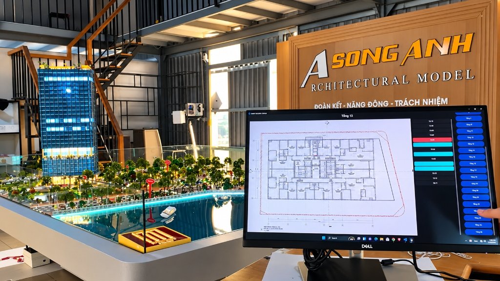 Sa bàn tương tác tích hợp điều khiển chiếu sáng đèn LED lập trình
